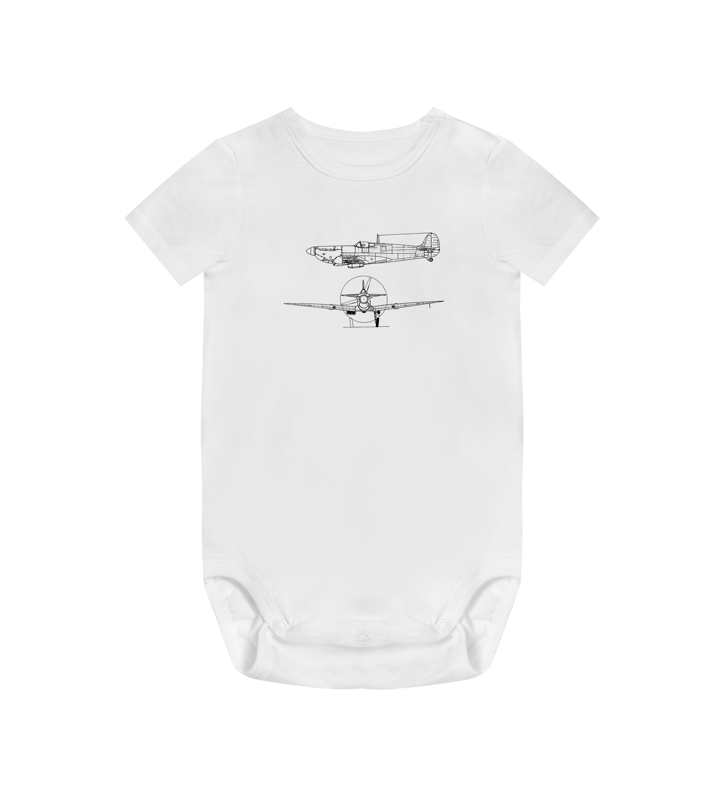 Matchande T-shirt med flygplansmotiv - förälder, barn och bebis